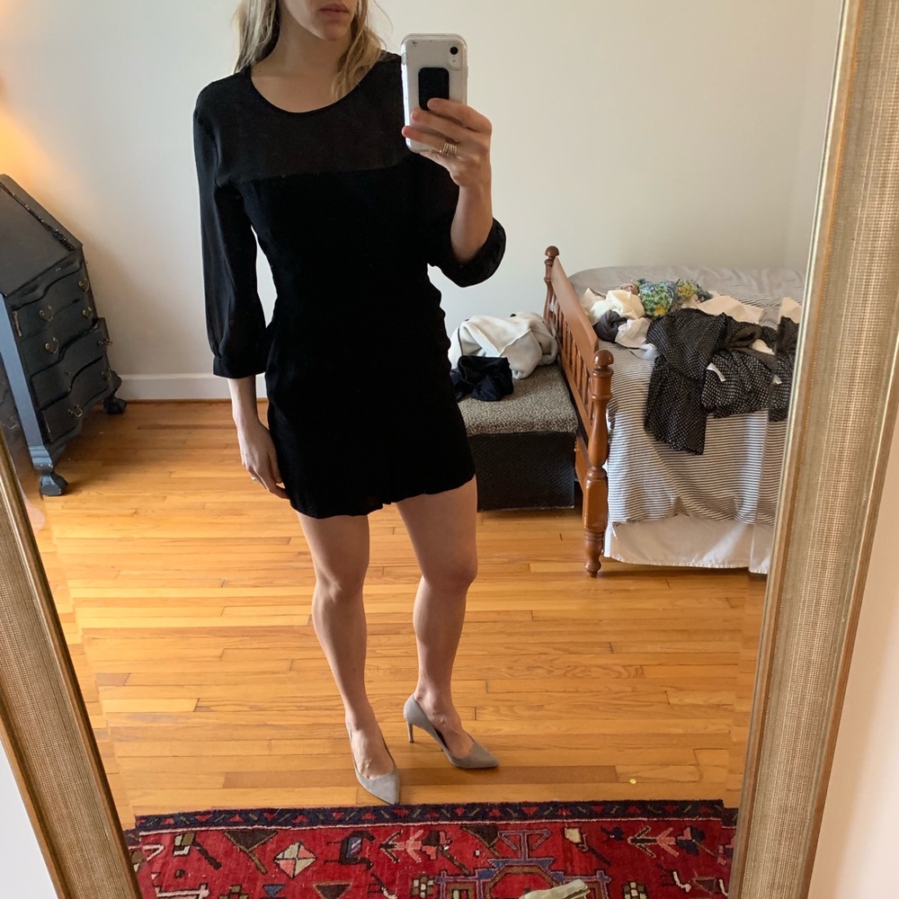 Black long sleeve romper with pockets